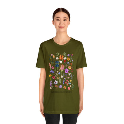 Eggcited About Chickens & Flowers Shirt