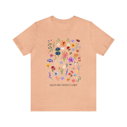 Eggcited About Chickens & Flowers Shirt