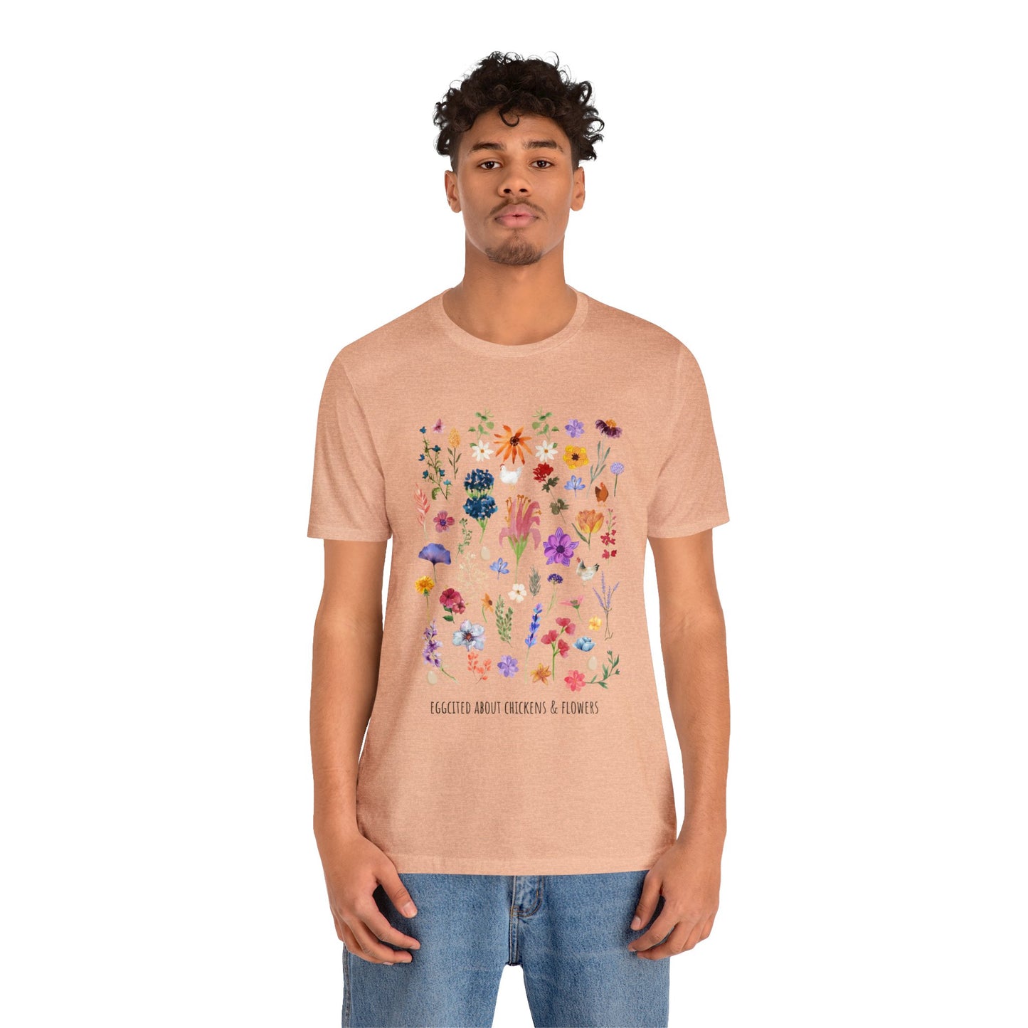 Eggcited About Chickens & Flowers Shirt