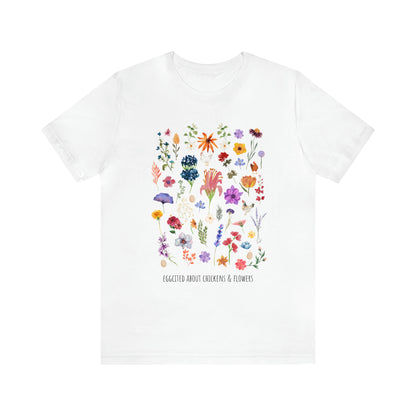 Eggcited About Chickens & Flowers Shirt