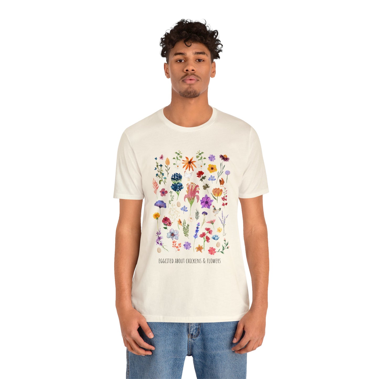 Eggcited About Chickens & Flowers Shirt