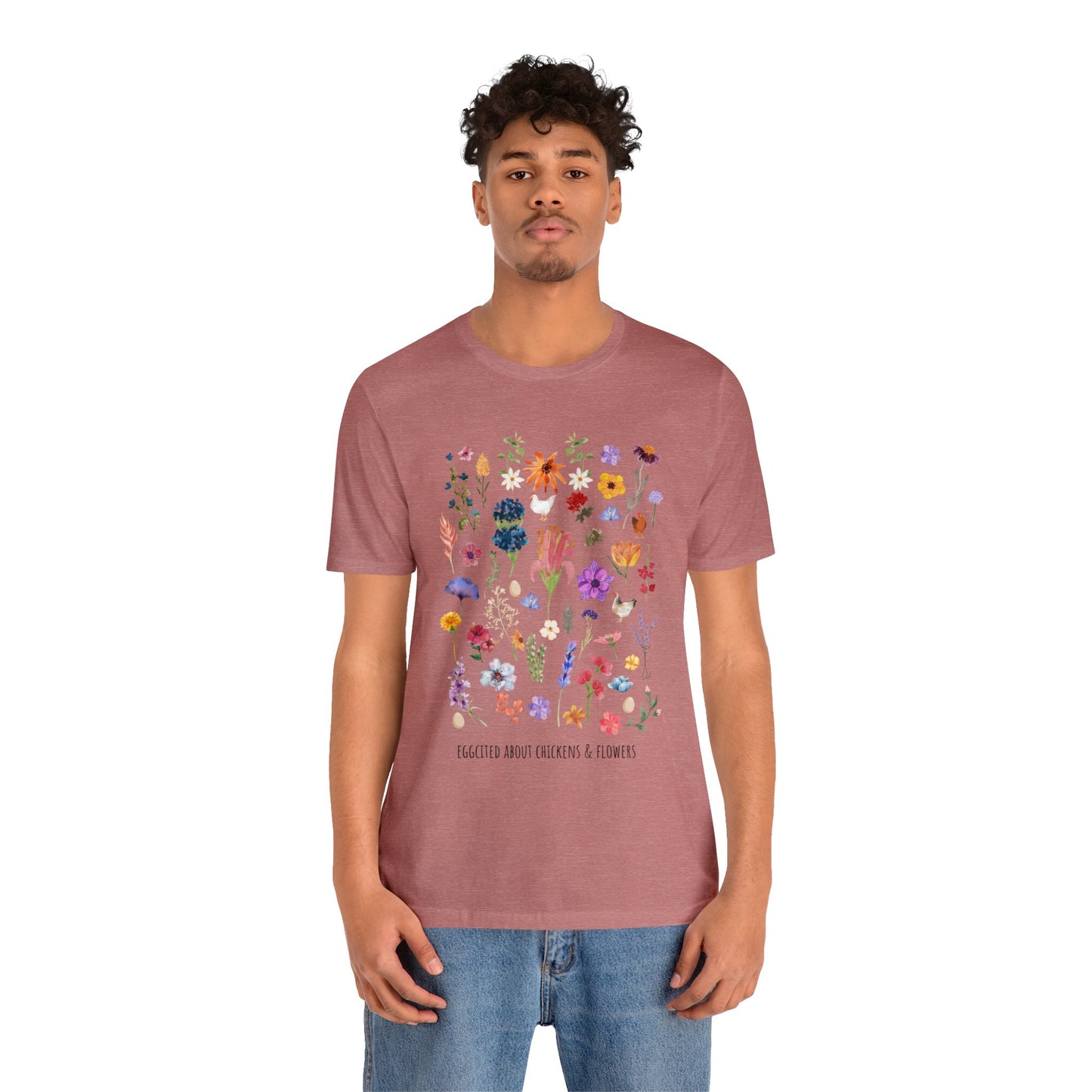 Eggcited About Chickens & Flowers Shirt