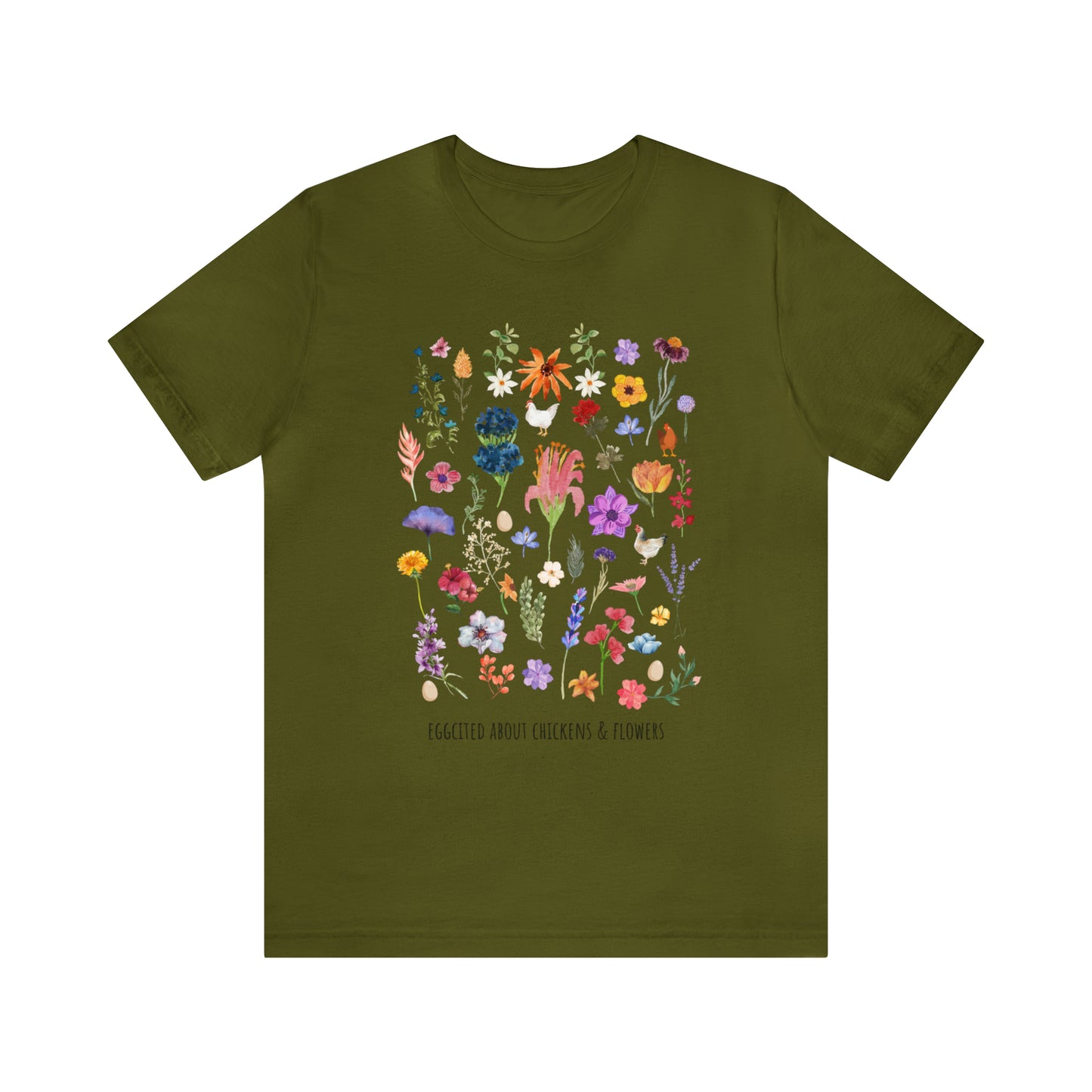 Eggcited About Chickens & Flowers Shirt