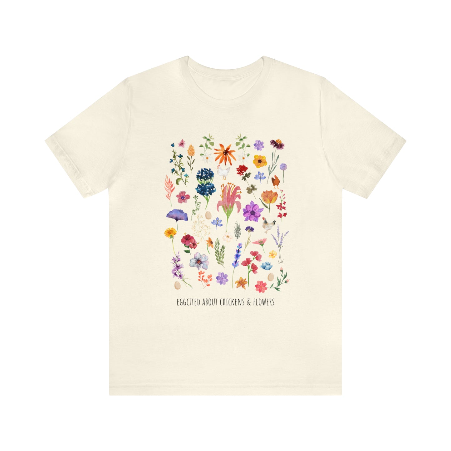 Eggcited About Chickens & Flowers Shirt