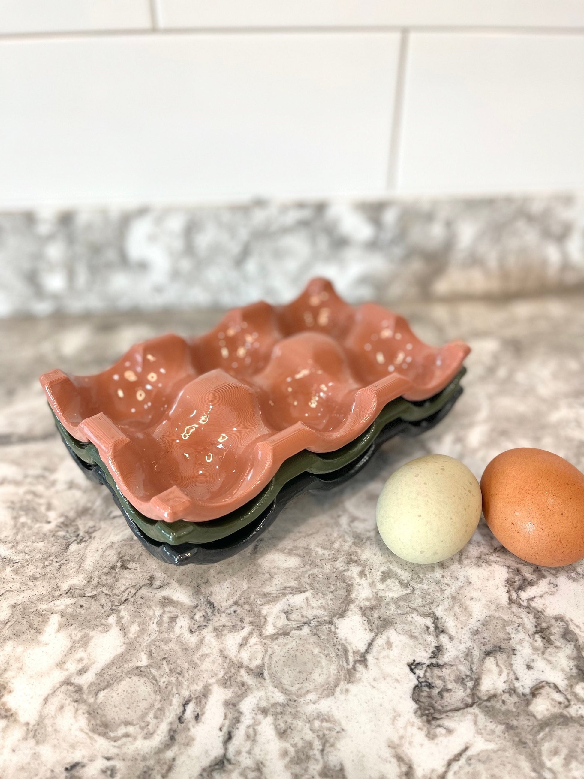  5MoonSun5's Handmade 6 Egg Tray - Wooden Egg Holder Usable in  Kitchen Refrigerator, Counter top – Store and Display Chicken Eggs, Easy to  Clean A great gift for your love ones.. 