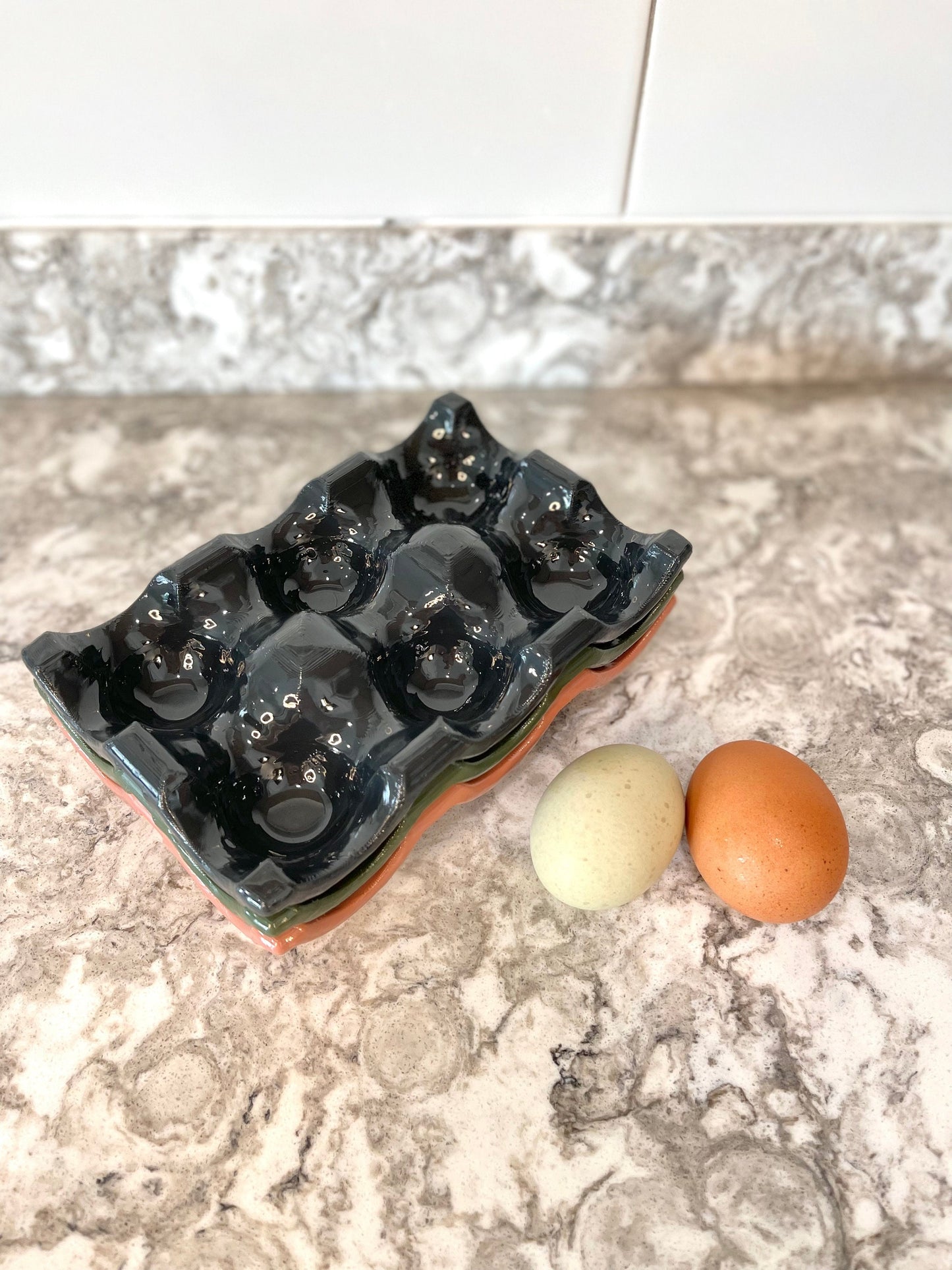 Ash Gray Farm Fresh Egg Holder