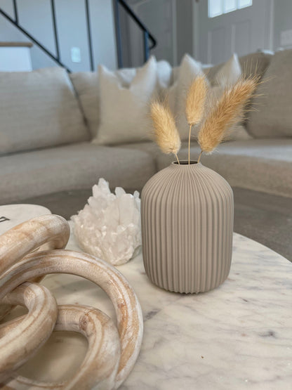 Small Vase for Dried Flowers | Smokey Beige | Home Decor | 3D Printed Vase | Plant Based Material | House Warming Gift